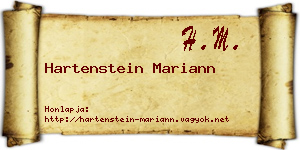 Hartenstein Mariann névjegykártya